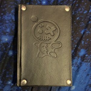Black Leather Voodoo Doll Journal